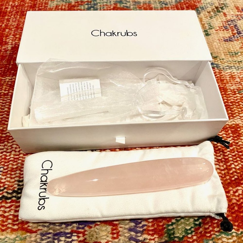 Chakrubs the Heart Slim Rose Quart Massage Stick Tool Crystal Intimate